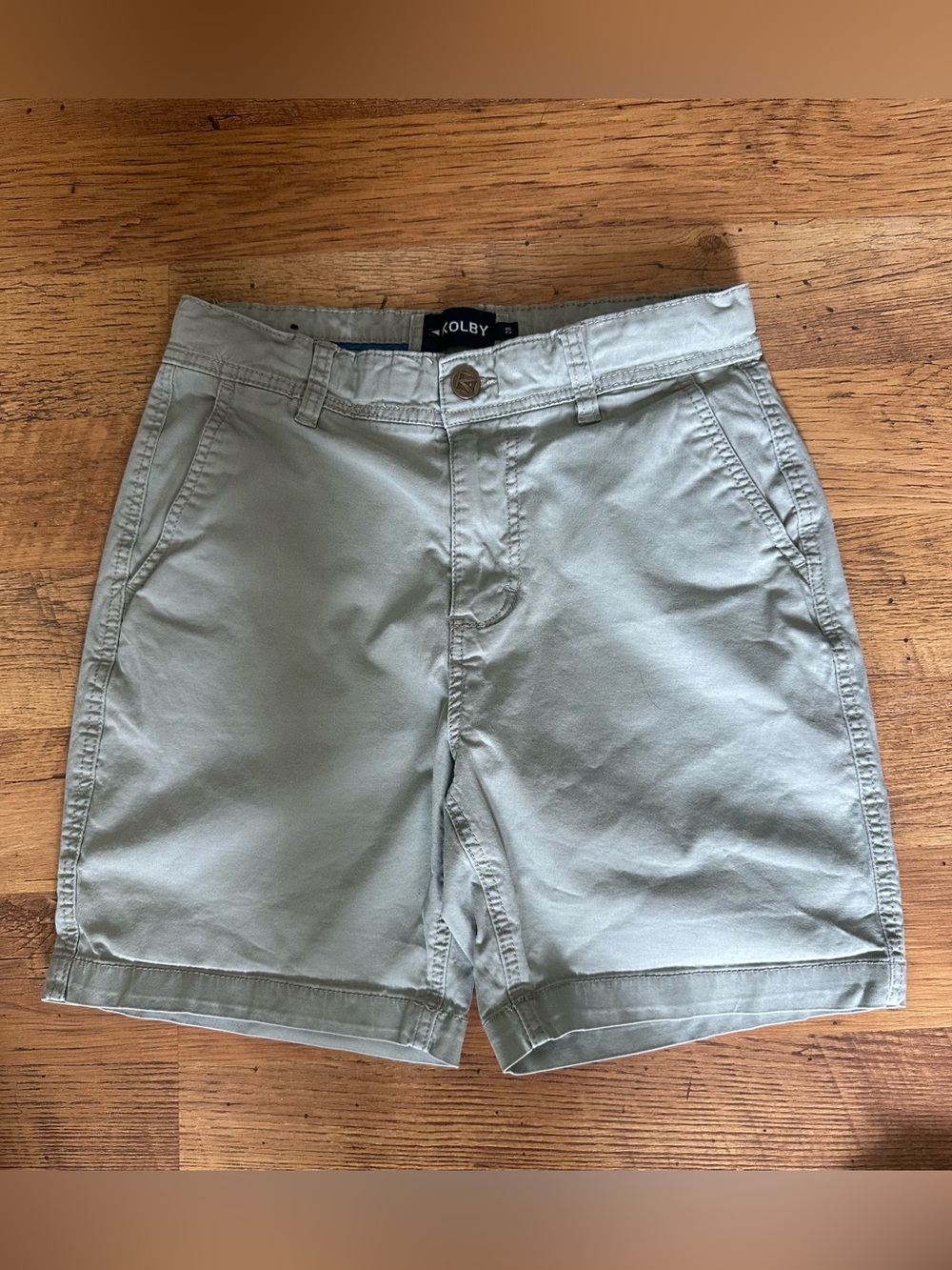 Kolby Light Gray Flat Front Chino Shorts – Size 28